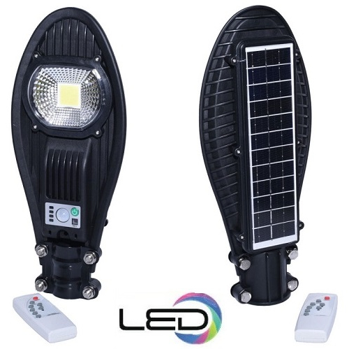 copy revolution nickel Lampa LED Iluminat Stradal 50W Solara cu Senzor si Telecomanda