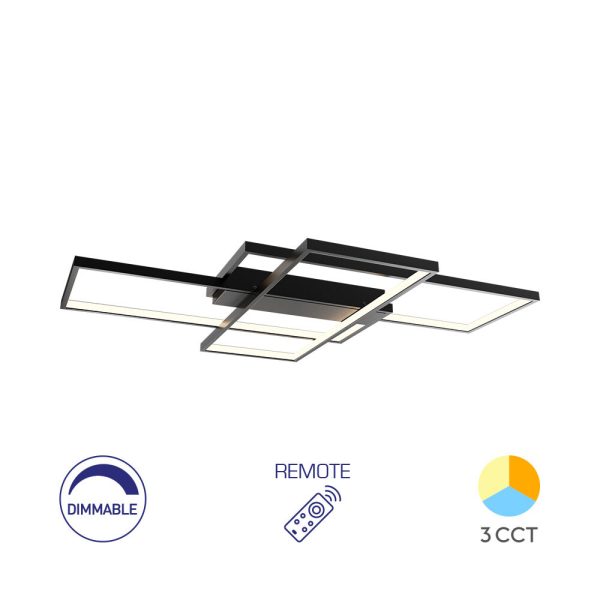 Lustra LED Aplicata 80W Nela Black