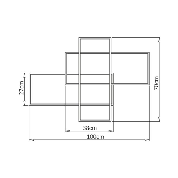 Lustra LED Aplicata 80W Nela Black