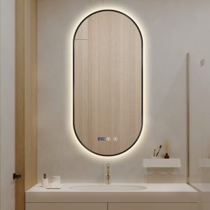 Oglinda LED 50x100cm Rama Neagra