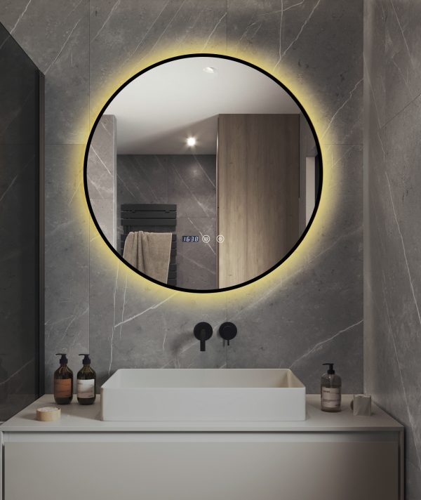 Oglinda LED 60cm Rama Neagra