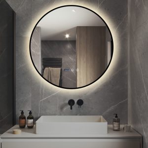 Oglinda LED 60cm Rama Neagra