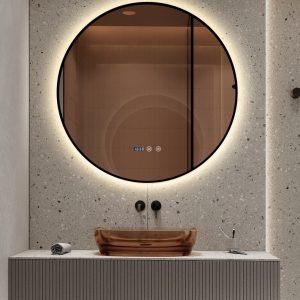 Oglinda LED 70cm Rama Neagra