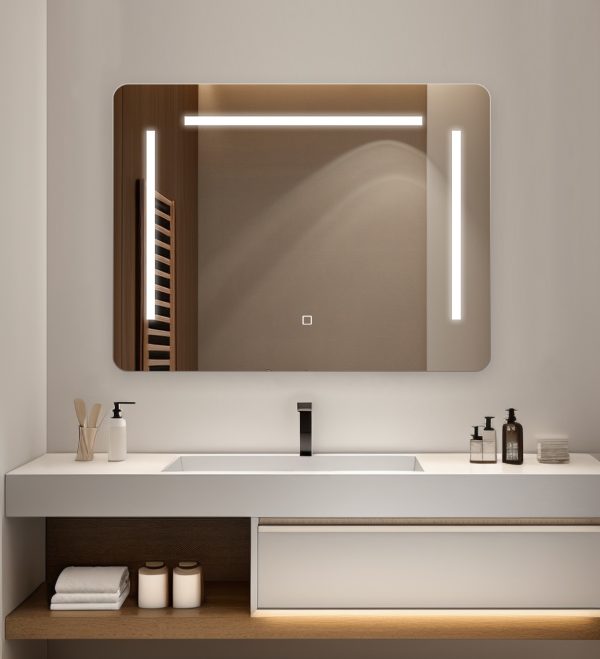 Oglinda LED 80x60cm Sticla Premium Anti-Aburire