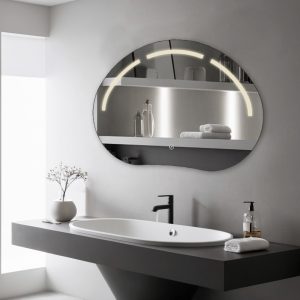 Oglinda LED 80x60cm Sticla Premium Anti-Aburire, 3 Lumini, Control Touch LLJ185