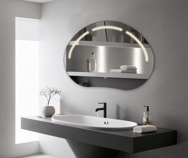 Oglinda LED 80x60cm Sticla Premium Anti-Aburire, 3 Lumini, Control Touch LLJ185