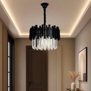 Candelabru Cristal K9 Negru 4xE27 LL3211-400