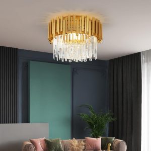 Candelabru Nocturne Gold, Cristal K9, 30cm Diametru LL1306GD