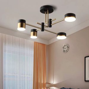 Lustră LED Golden Axis 40W, 4 Brate, Telecomanda, 3 Functii Lumina, LLG4215