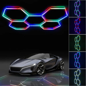set-5-hexagoane-led-honeycomb-rgb-digitale-telecomanda